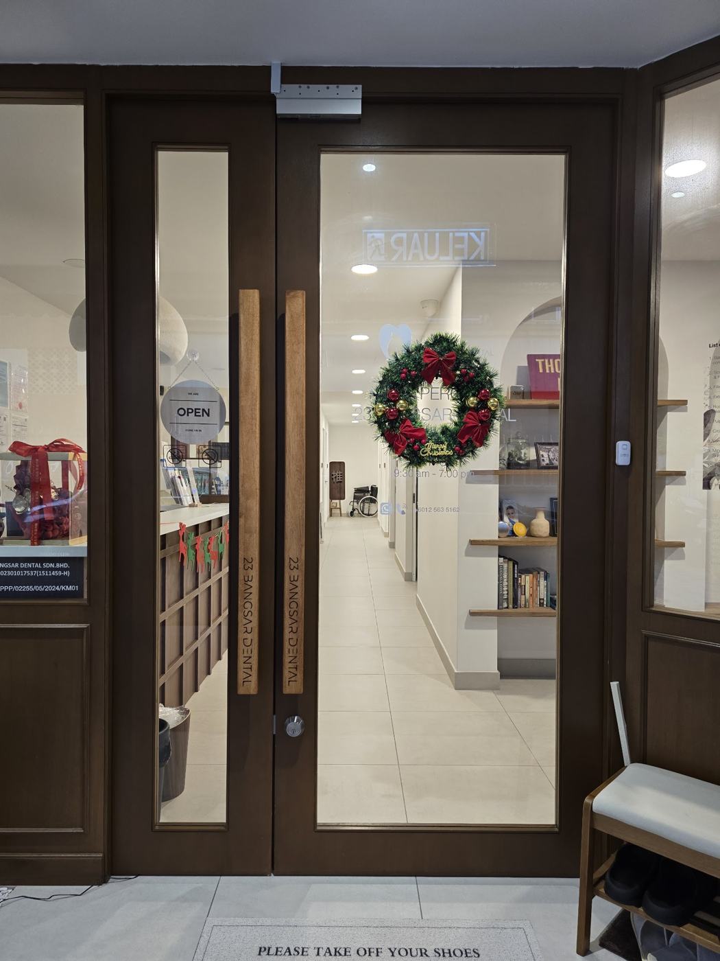 Clinic entrance and corridor